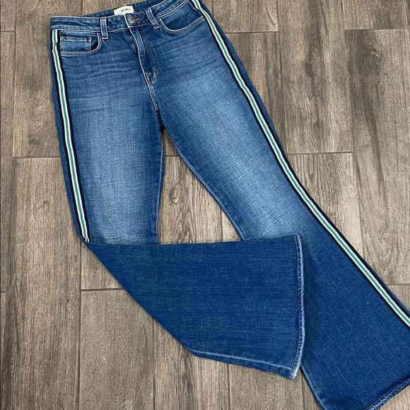 L'AGENCE  Solana Flare Blue Denim Jeans - Picture 3 of 5